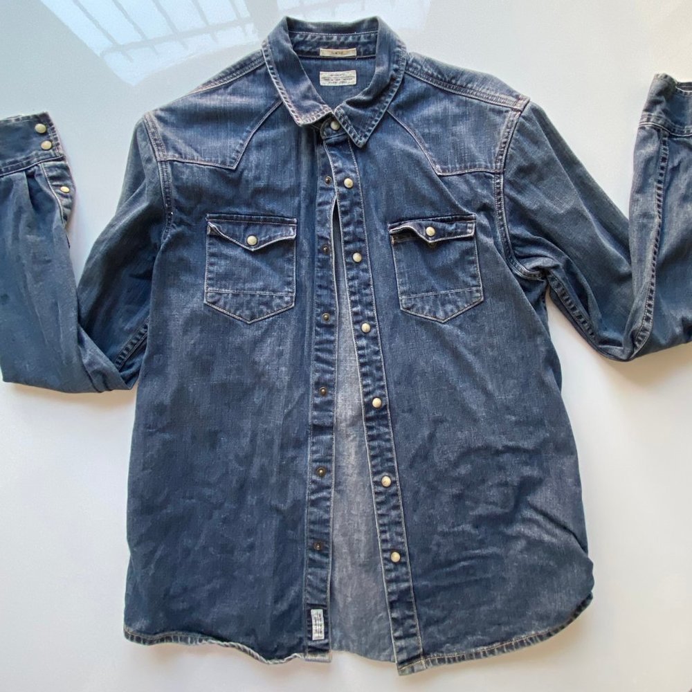 All Saints Denim Western Shirt